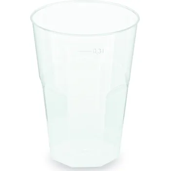 Jednorázové nádobí Kelímek vratný (PP) opakovaně použitelný extra-silný Koktejl Ø81mm 0,3L 15 ks