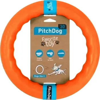 Hračka pro psa Hračka PITCHDOG guma - tréninkový kruh oranžový (L) 28cm