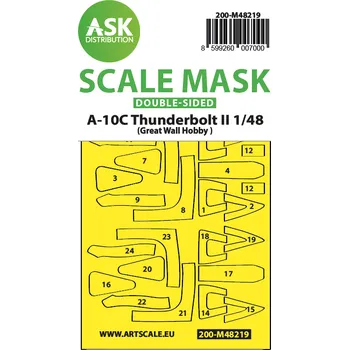 Plastikový model ASK 1/48 A-10C Thunderbolt II double-sided express fit mask for GWH