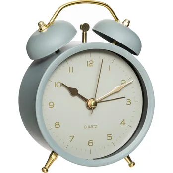 Příbor Atmosphera Budík se zlatými ručičkami, světlé modrý