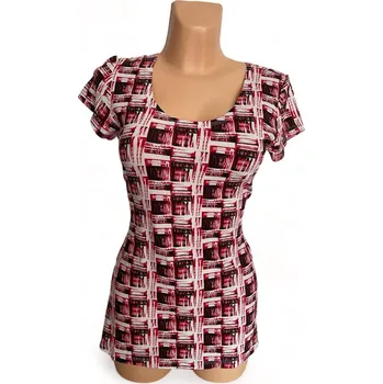 Dámská tunika Halenka INDINA 40,42, Barva Červená, Velikost L 42 , Materiál 96% Viskoza 4% Lycra