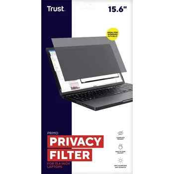 Trust Primo Privacy Filter fólie chránicí proti blikání obrazovky Notebook 39,6 cm (15,6) Formát obrazu: 16:9 25195 Universal
