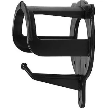 Věšák Držák na uzdečku plastový černý s háčkem