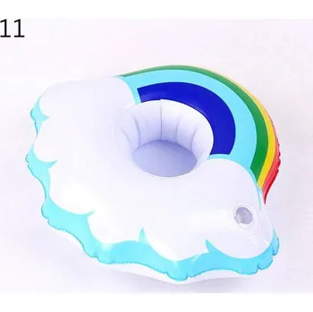 Nafukovací držák nápojů do vody - více variant - Duha s mrakem