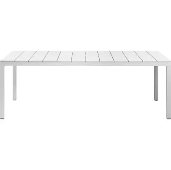 Zahradní stůl Nardi Bílý hliníkový jídelní zahradní stůl Rio 210 x 85 cm