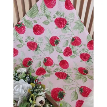 Utěrka Kuchyňská utěrka - maliny na růžové