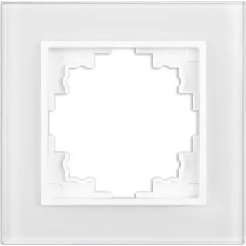 vypínač ELHARD Vera glass VG3101W rámeček jednonásobný bílý