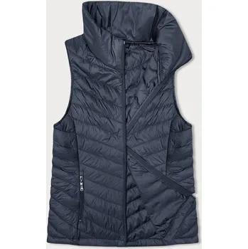 Dámská vesta Stojáčková dámská prošívaná vesta v modré barvě od J.STYLE, odstíny modré XL (42) i392_22390-53