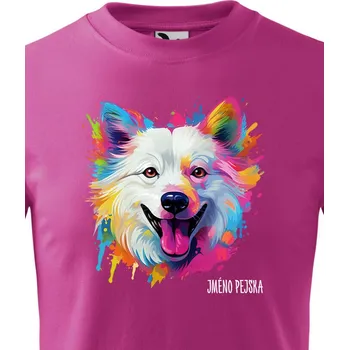Dětské tričko Americký eskimácky pes, Barva Purpurová, Velikost 122 cm/6 roků, Canvas Dětské tričko 2420