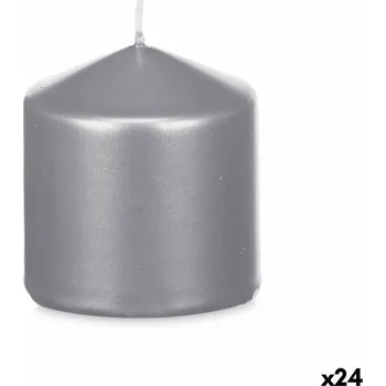 Svíčka Acorde Sada svíček Stříbrná (7 x 7,5 x 7 cm) (24 ks)