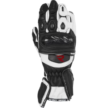 Moto rukavice Rukavice na motorku Street Racer Virus 2 černo-bílé M