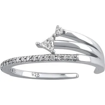Prsten Otevřený stříbrný prsten Lilly s Brilliance Zirconia velikost obvod 59 mm MSS176RW-obvod 59 mm