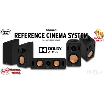 Audio KLIPSCH Reference Cinema System 5.0.4 Dolby Atmos ( + všechny kabely ZDARMA)