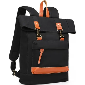 turistický batoh KONO velkokapacitní roll-top cestovní batoh - černý - 14L