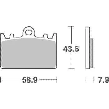 Brzda pro motocykl Brzdové destičky SBS přední KAWASAKI ZXR 400 (ZX-4) rok 91-02