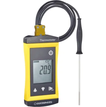 GREISINGER G 1200-T3-WPT3 Rychlý teploměr pro termočlánkové snímače typu K, s ponorným snímačem Ø 3 mm, v kufru GKK 1000, s kalibračním protokolem ISO WPT3 (-20 / 0 / 70 °C)