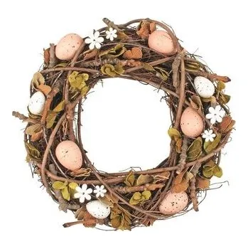 Velikonoční věnec 35 cm, hnědý