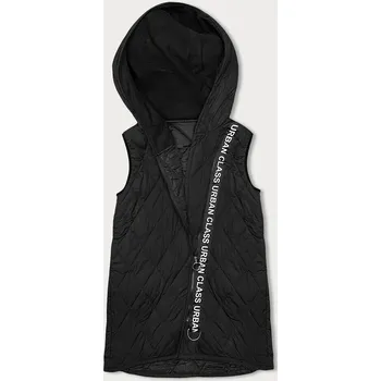 Dámská vesta Černá dámská péřová vesta s kapucí J.STYLE, odstíny černé XL (42) i392_22770-53