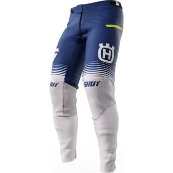 Moto kalhoty kalhoty na motocykl Shot Aerolite Husqvarna 2023 bílo-modré