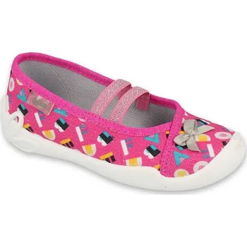 Dívčí bačkory BEFADO 116X295 dívčí balerínky 2 gumky růžové 26 116X295_26