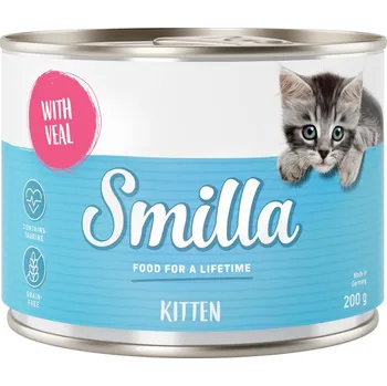 Krmivo pro kočku 6x200g Smilla Kitten - telecí