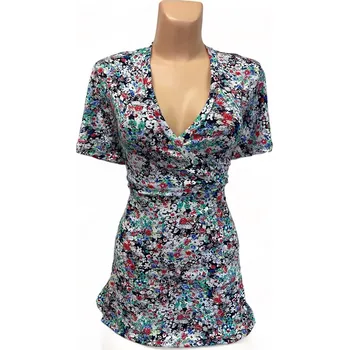 Halenka malý vzor FROBÍS, Barva celopotištěná, Velikost XXXL 54, Materiál 96% Viskoza 4% Lycra