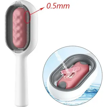 Kartáč pro zvířata Oboustranný kartáč na zvířecí srst Druh: 2nd Pink Short