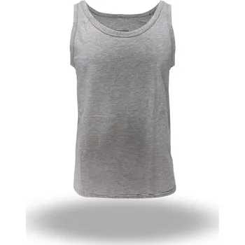 Pánské tričko FANNIFEN Pánské šedé tílko s kulatým výstřihem LB603 Barva: Šedá, Velikost: 2XL