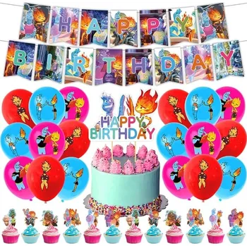 Balónek Narozeninová sada balónků 33 ks Hilloly Elemental