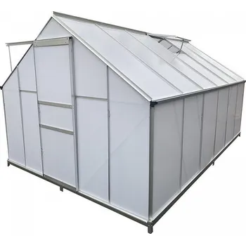 Skleník Skleník Greenhouse Alu 2,5 x 3,7 x 1,95 m PC 6 mm stříbrný