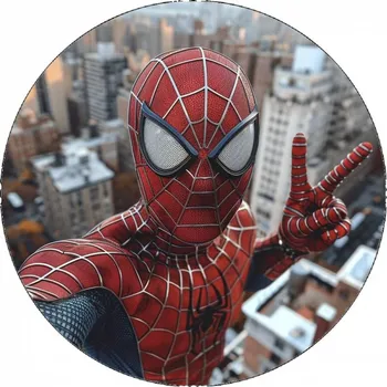 Jedlá dekorace na dort Jedlý papír Spiderman selfie 19,5 cm