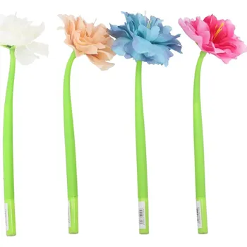 Gelové pero s ozdobou Květina