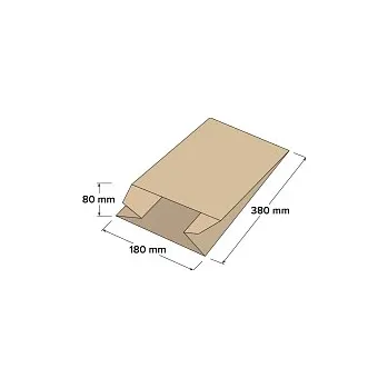 Svačinové papírové sáčky 180x80x380mm – L, 100 ks