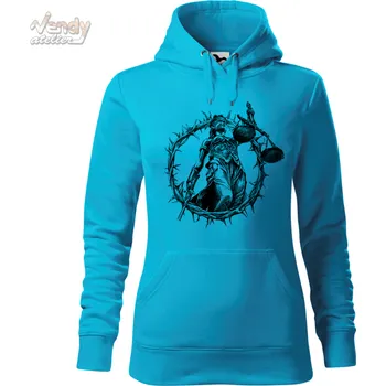 Dámská mikina Mikina - Justice Barva: Modrá - tyrkysová (44), Velikost: L, Střih: Dámské