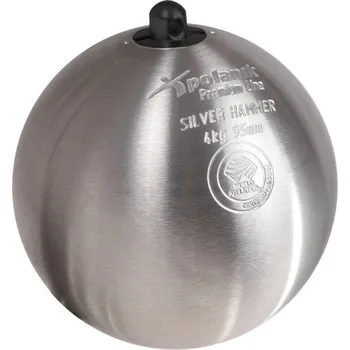 Kladivo Polanik Kladivo soutěžní mosazné Premium Line - hmotnost 4kg, barva stříbrná, Certifikace WA I-10-0465 PH-4-S