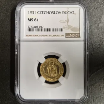 ČSR Svatováclavský 1 dukát 1931, Certifikát NGC, kvalita MS 61