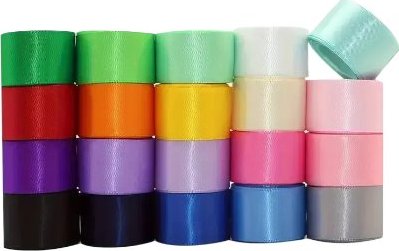 Saténová stuha satin gloss barevná, šířka 76mm, návin 200m