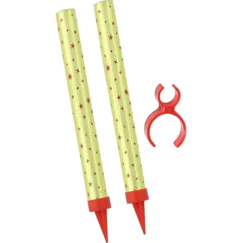 Party dekorace Fontána párty zlatá s držákem na láhev 35 sek 15 cm 2 ks