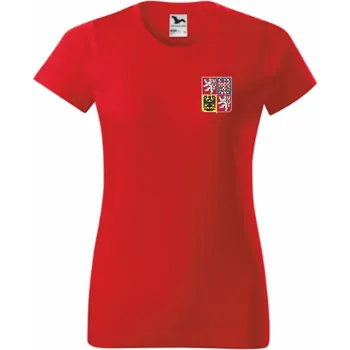 Dámské tričko ON-DESIGN Dámské tričko s českým znakem Velikost: XS, Barva: červená