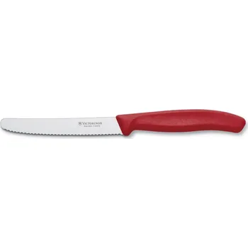Kuchyňský nůž Victorinox Nůž na rajčata červený 11 cm vlnka