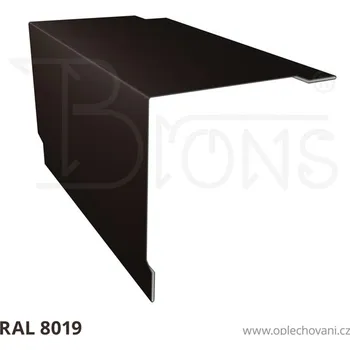 Střešní lemovaní Roh vnější prolomený rš 280 tmavě hnědá