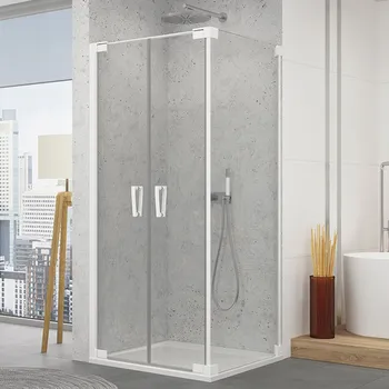 SanSwiss Cadura 90 cm dvoukřídlé dveře - bílý/sklo Screen CA2C0900987