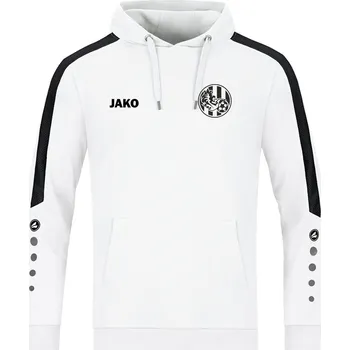 Pánské oblečení JAKO Mikina s kapucí Power s logem FCHK vel. S, bílá