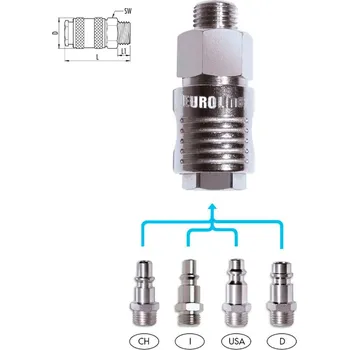 Příslušenství ke kompresoru GAV EUROLINE RYCHLOSPOJKA STL.VZDUCH 1/2" vnější závit
