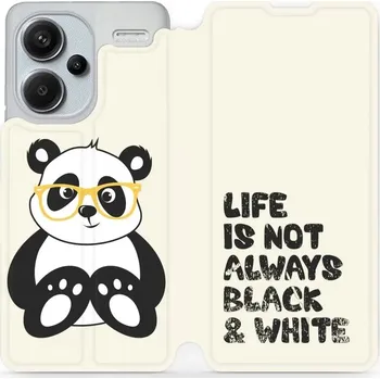 Pouzdro na mobilní telefon Flipové pouzdro Mobiwear - Xiaomi Redmi Note 13 Pro Plus 5G - M041S Panda - life is not (Knížkové flip pouzdro, obal, kryt na mobil Xiaomi Redmi Note 13 Pro Plus 5G - M041S Panda - life is not, materiál Umělá kůže + TPU - ochrana 360°, stojánek, silikonov