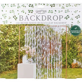 Svatební dekorace Amscan Svatební listové stuhy na slavobránu - bílé