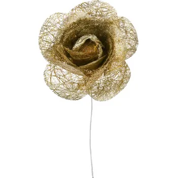 umělá květina Santex Umělá dekorace - Růže Barva: Zlatá