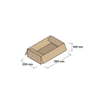 Úložný box Kartonové krabice 3VVL 350x200x100mm, 25 ks