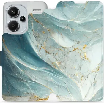 Pouzdro na mobilní telefon Flipové pouzdro Mobiwear - Xiaomi Redmi Note 13 Pro Plus 5G - VP34S Zelenkavý a zlatavý mramor (Knížkové flip pouzdro, obal, kryt na mobil Xiaomi Redmi Note 13 Pro Plus 5G - VP34S Zelenkavý a zlatavý mramor, materiál Umělá kůže + TPU - ochrana 360°,)