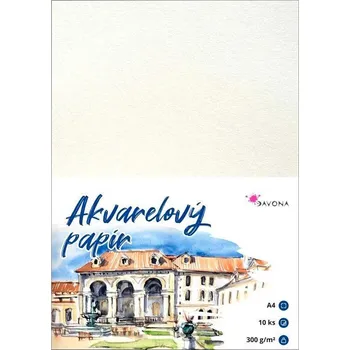Barevný papír Akvarelové papíry Serano (300g/m2, 10ks) A4